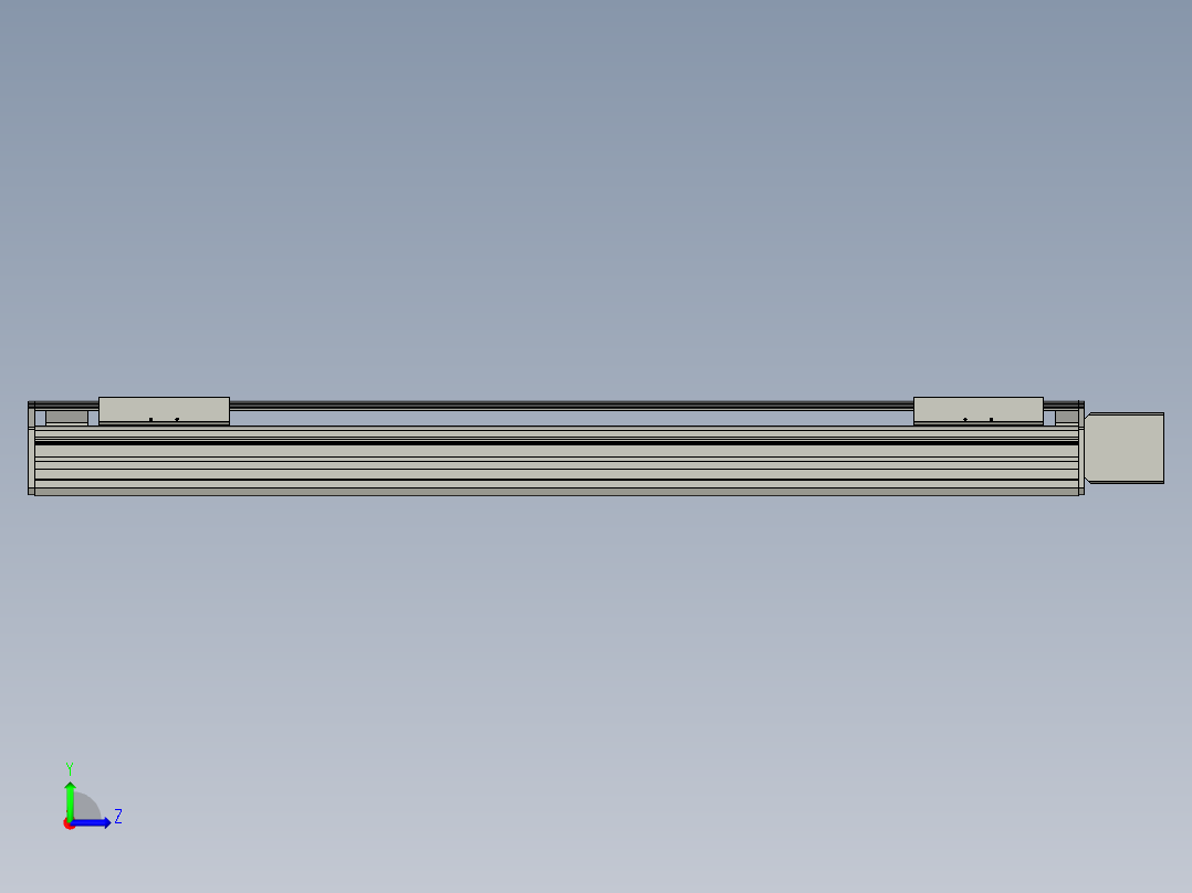 直线模组WG-LHB12-S650-L(B)设计图纸左视图