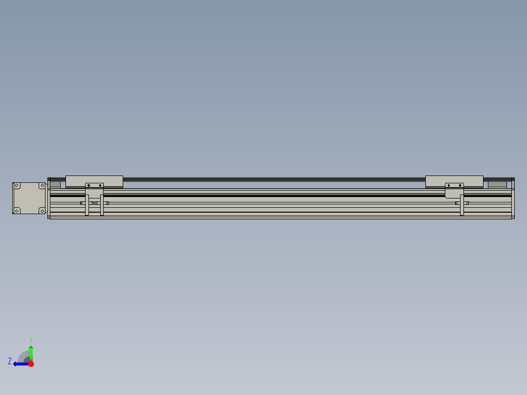 直线模组WG-LHB12-S650-L(B)设计图纸右视图