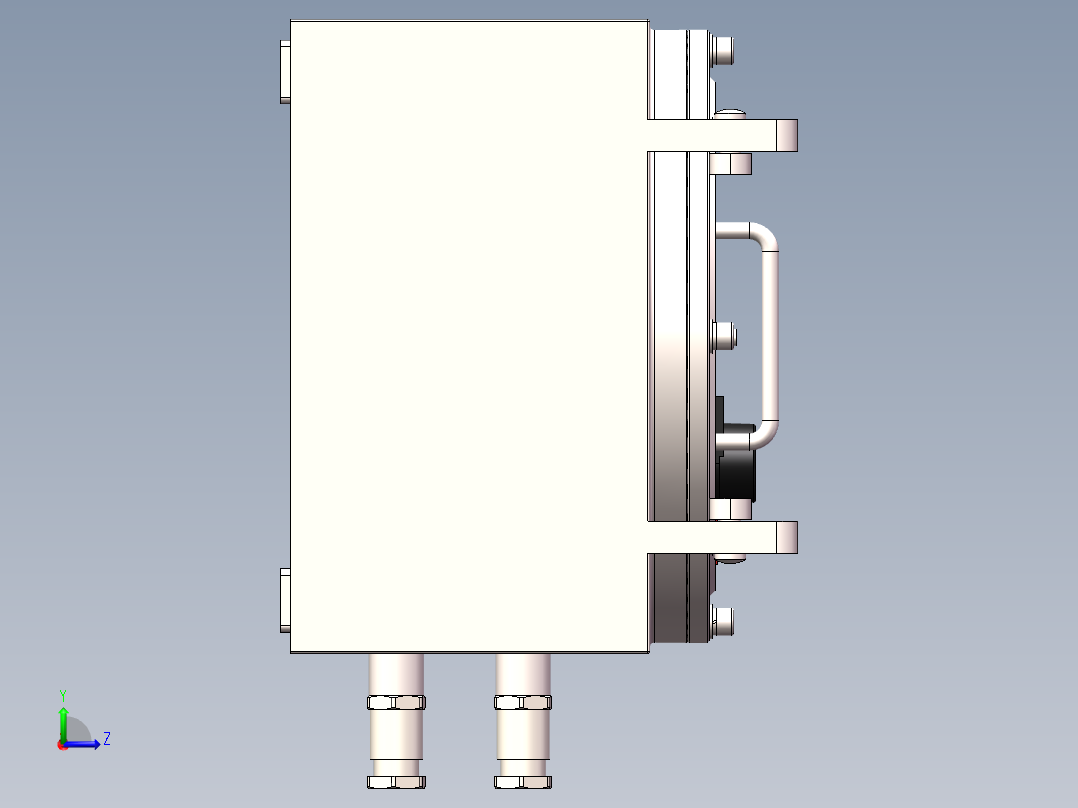 IIC防爆仪表箱左视图