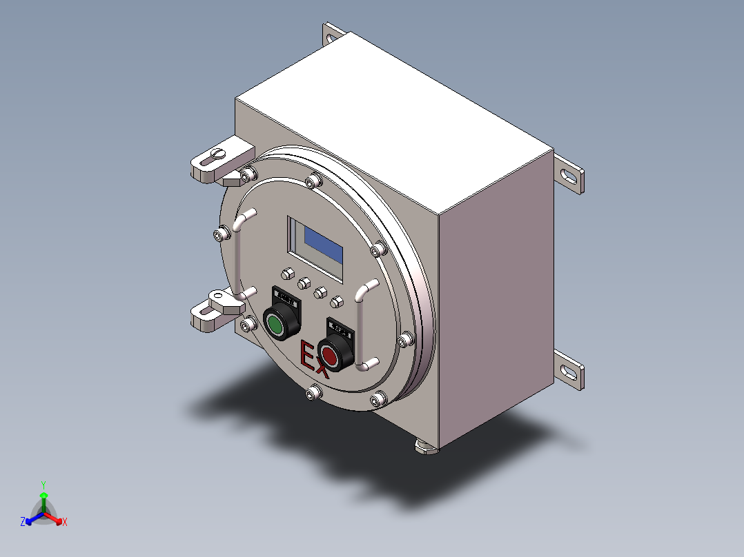 IIC防爆仪表箱正等轴测图