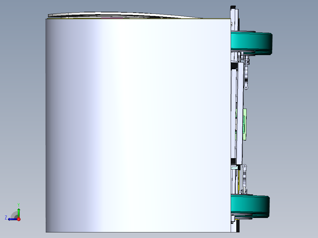 Q432-老年助力车的设计【三维SolidWorks】右视图