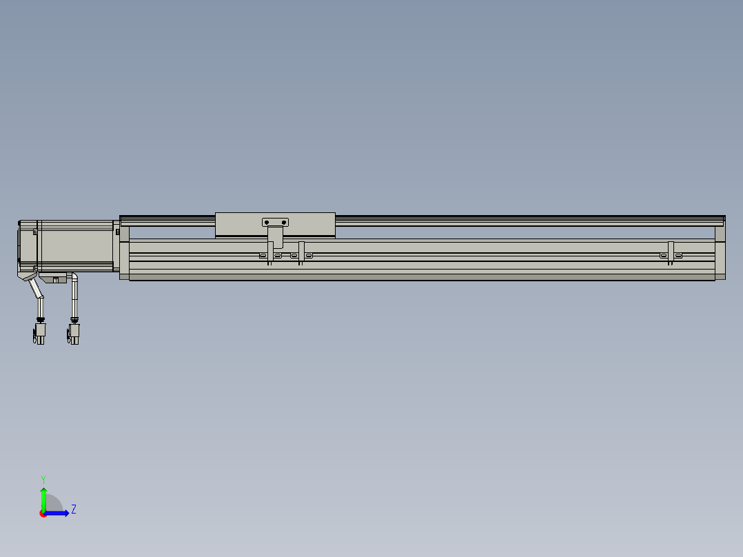 东锦丝杆传动-直线滑台模组DH135-C-L10-S400-BC-P400W-C3左视图