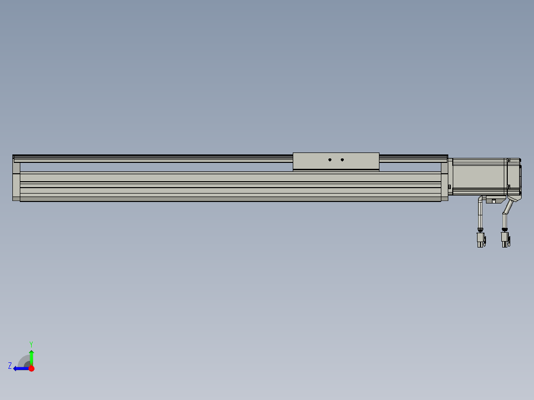 东锦丝杆传动-直线滑台模组DH135-C-L10-S400-BC-P400W-C3右视图