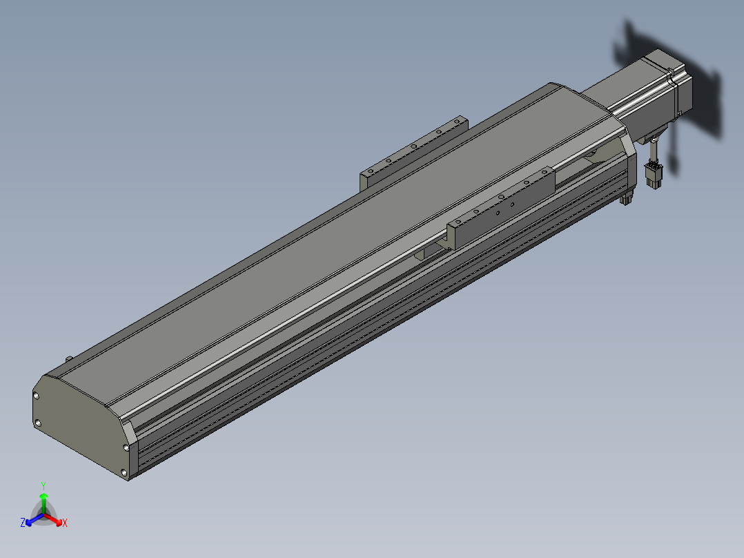 东锦丝杆传动-直线滑台模组DH135-C-L10-S400-BC-P400W-C3正等轴测图