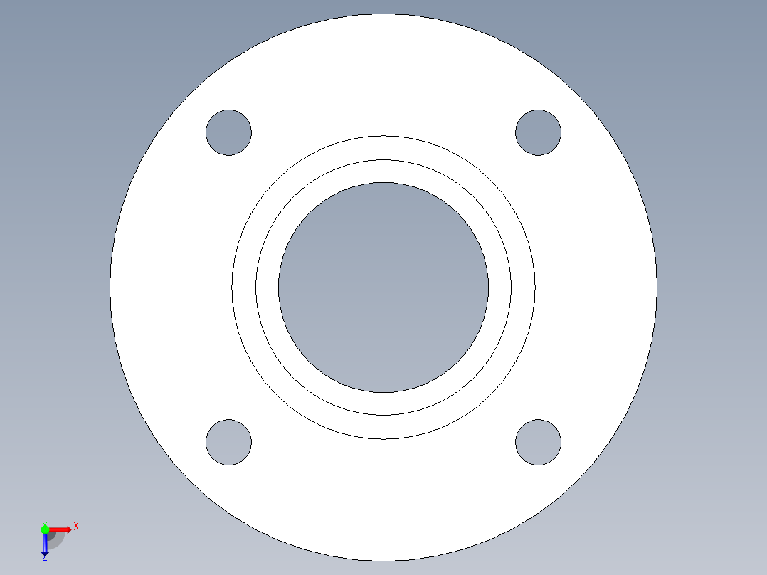 CPVC管件28-Sch80_Flange Vanstone_SPIG_9856-030_3in俯视图