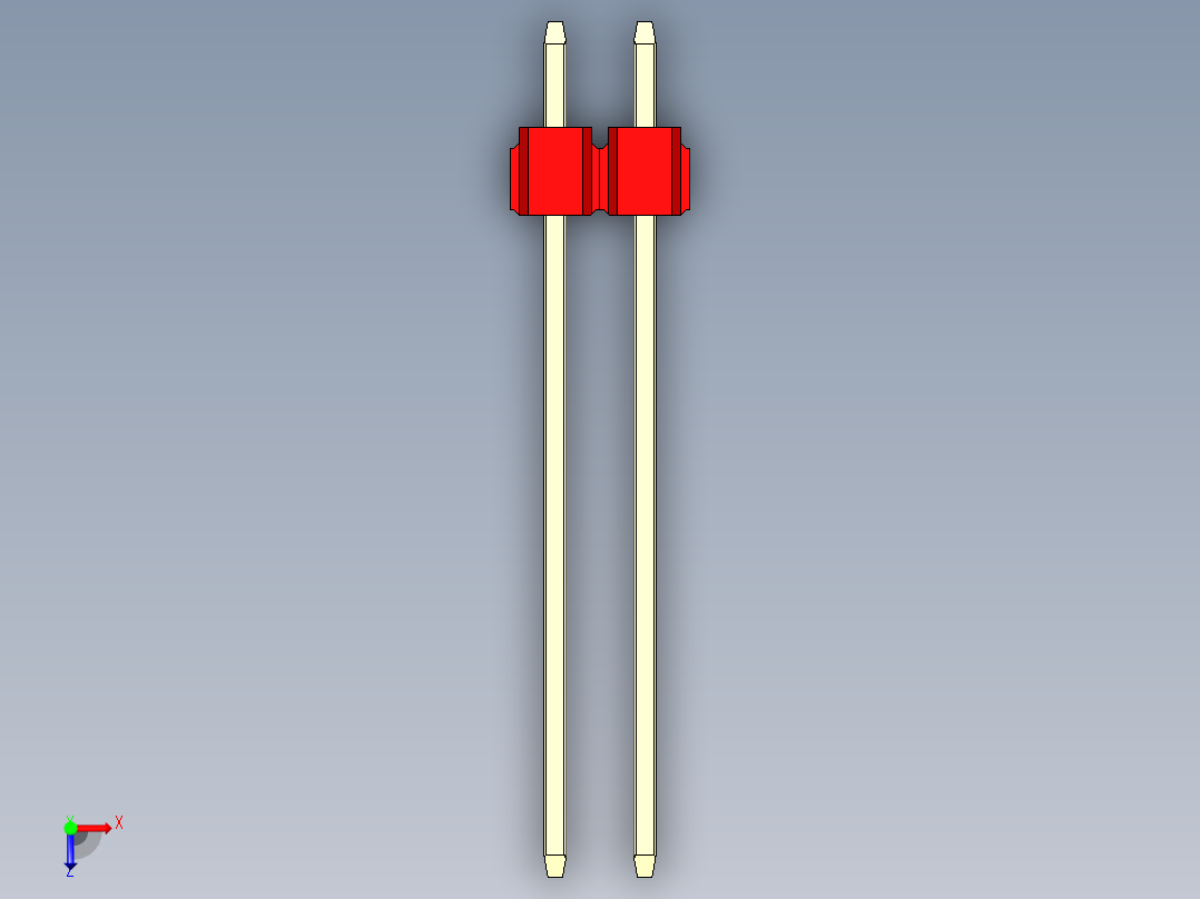 彩色公头100mil（2.54mm）系列-DS1021_red_2x02p_100mil_Type19_rev1.0俯视图