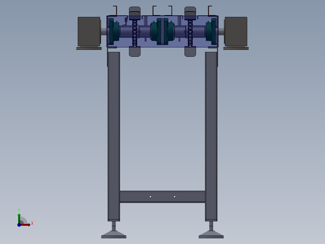双链条输送机前视图