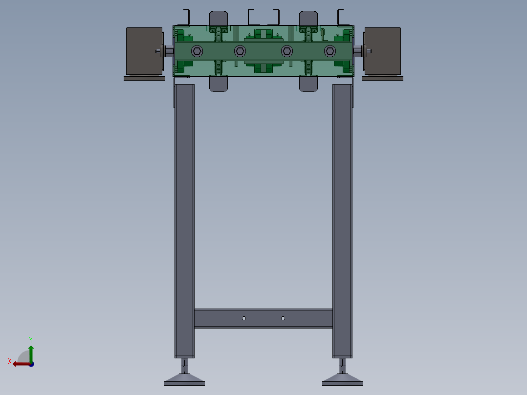 双链条输送机后视图