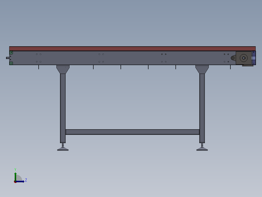双链条输送机左视图