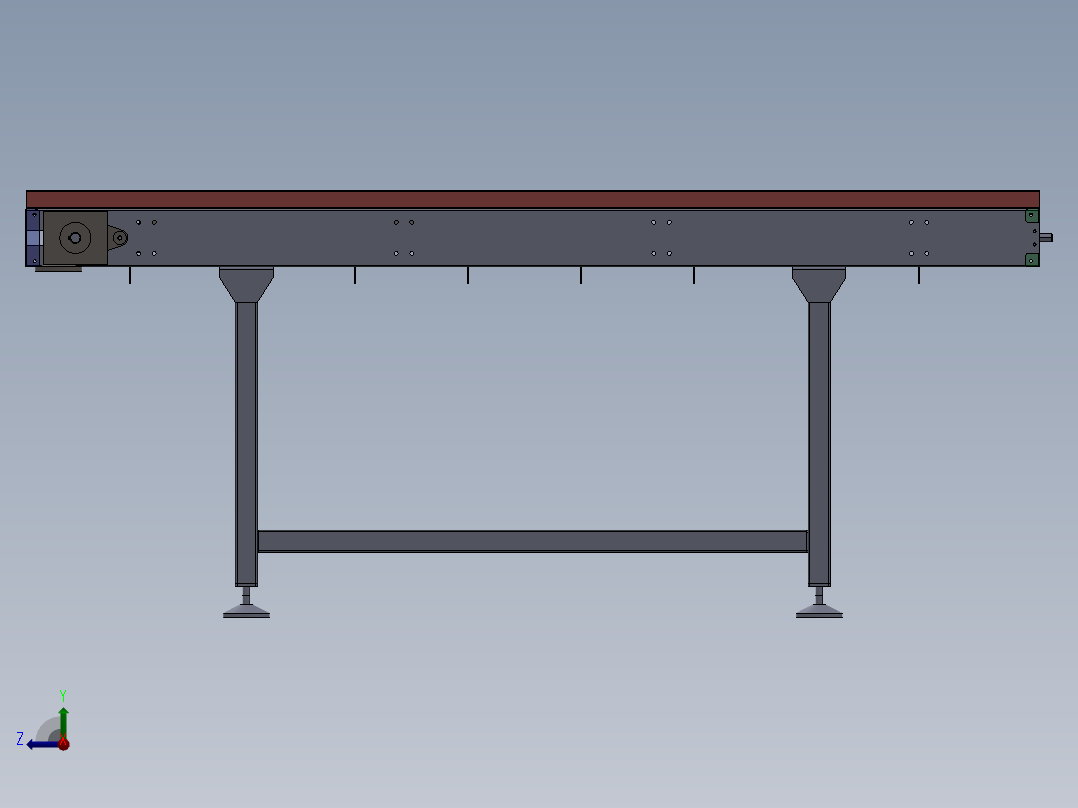 双链条输送机右视图