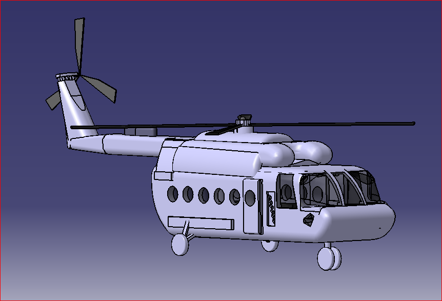简版米-6重型运输直升机