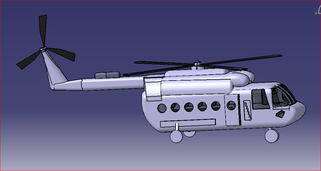 简版米-6重型运输直升机