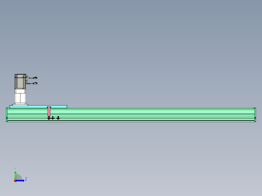 东锦齿条传动DH270G-L167-S1350-BU-减速机+750W左视图