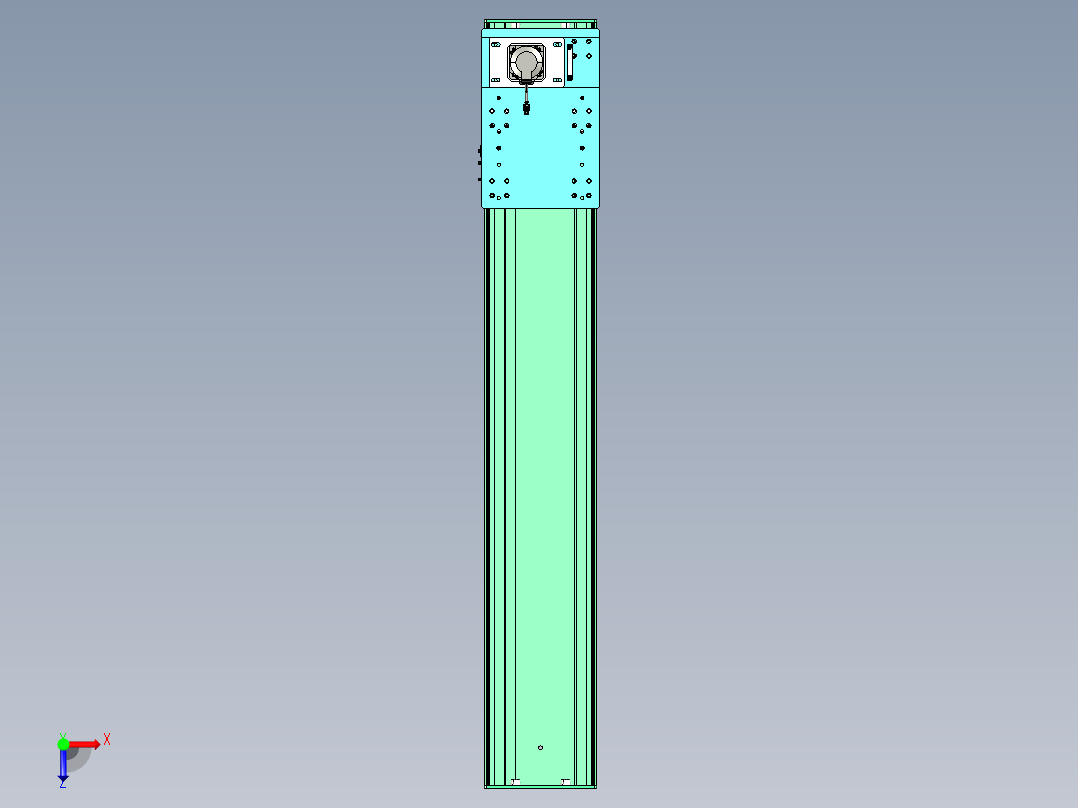 东锦齿条传动DH270G-L167-S1350-BU-减速机+750W俯视图