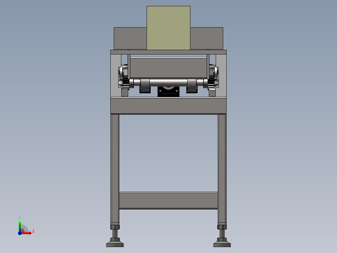 钢坯推炉机前视图