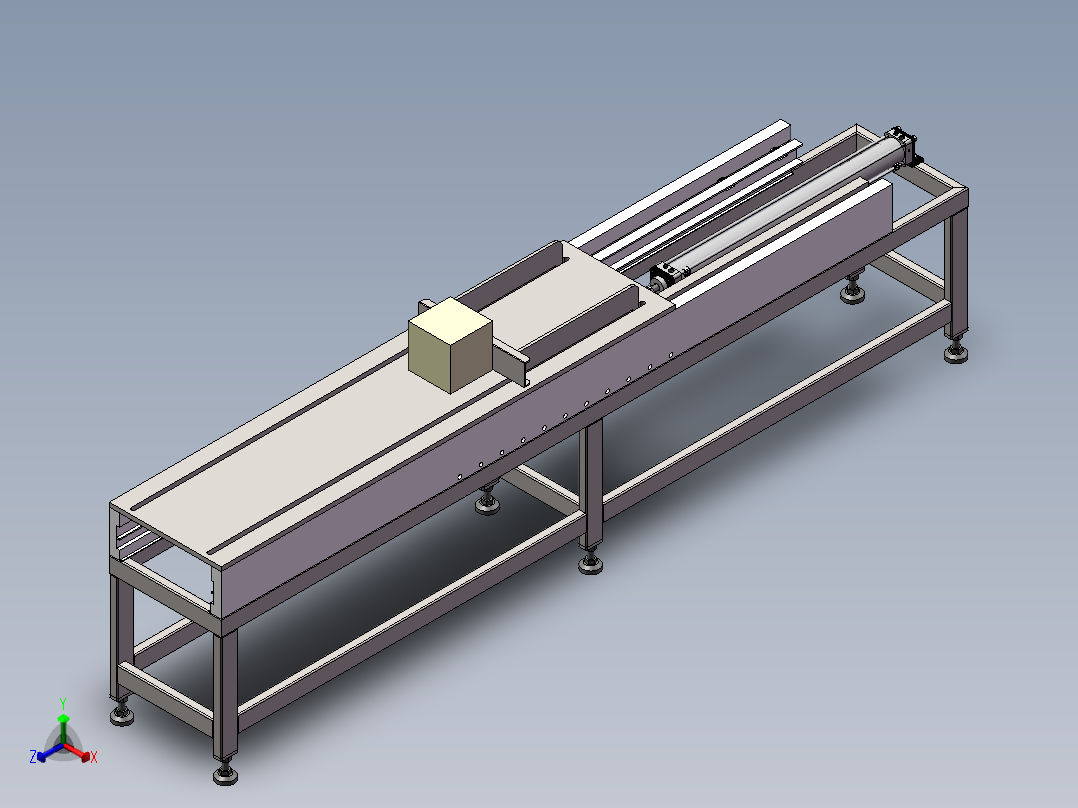 钢坯推炉机正等轴测图