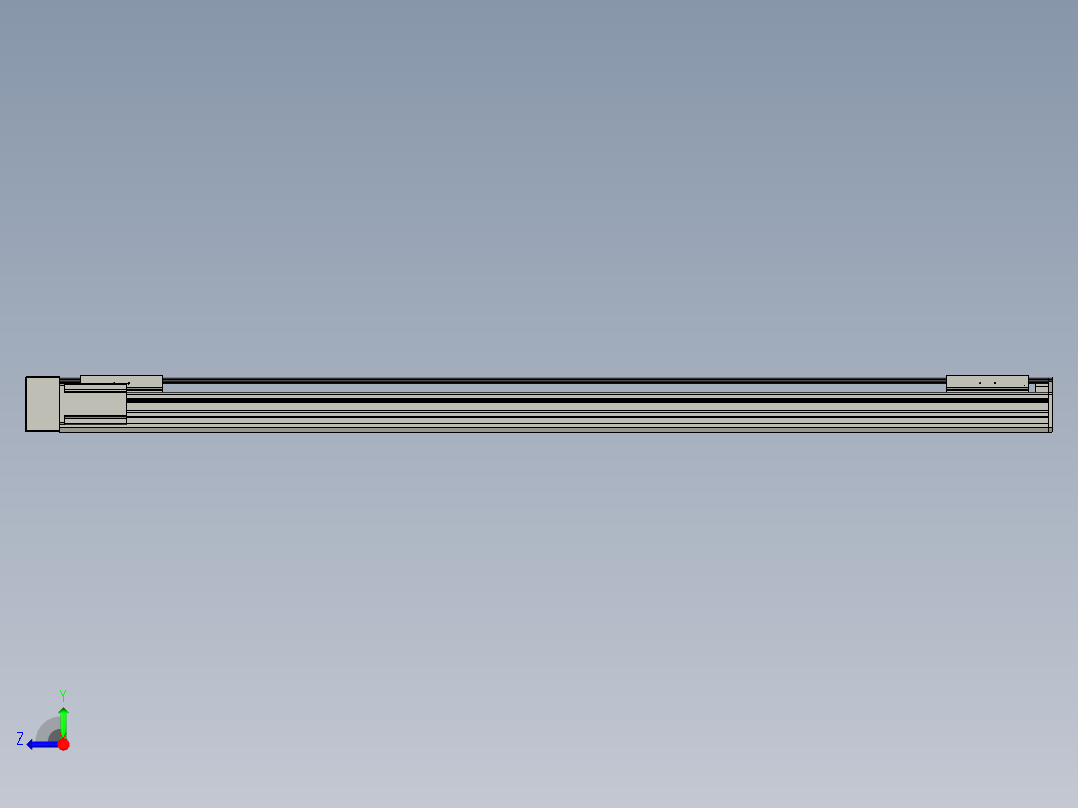 直线模组WG-LHA12-S1250-L设计图纸右视图