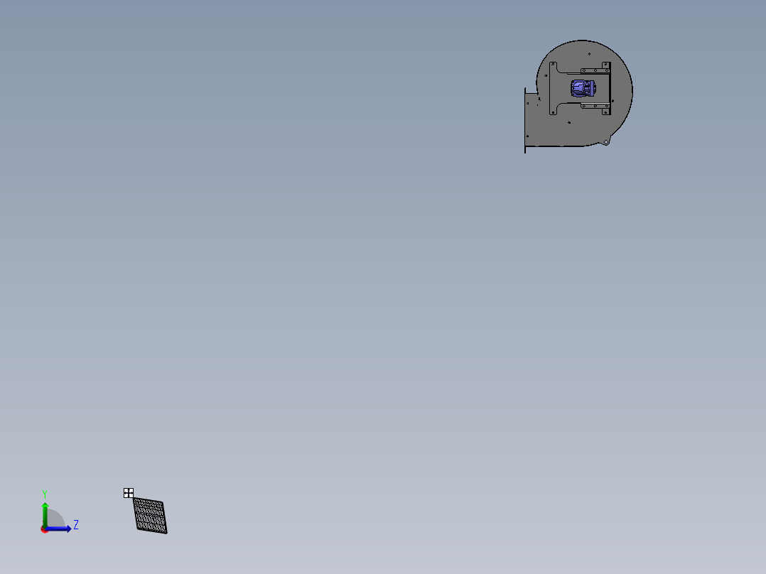 液压驱动风机叶轮组装左视图