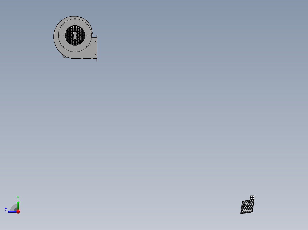 液压驱动风机叶轮组装右视图