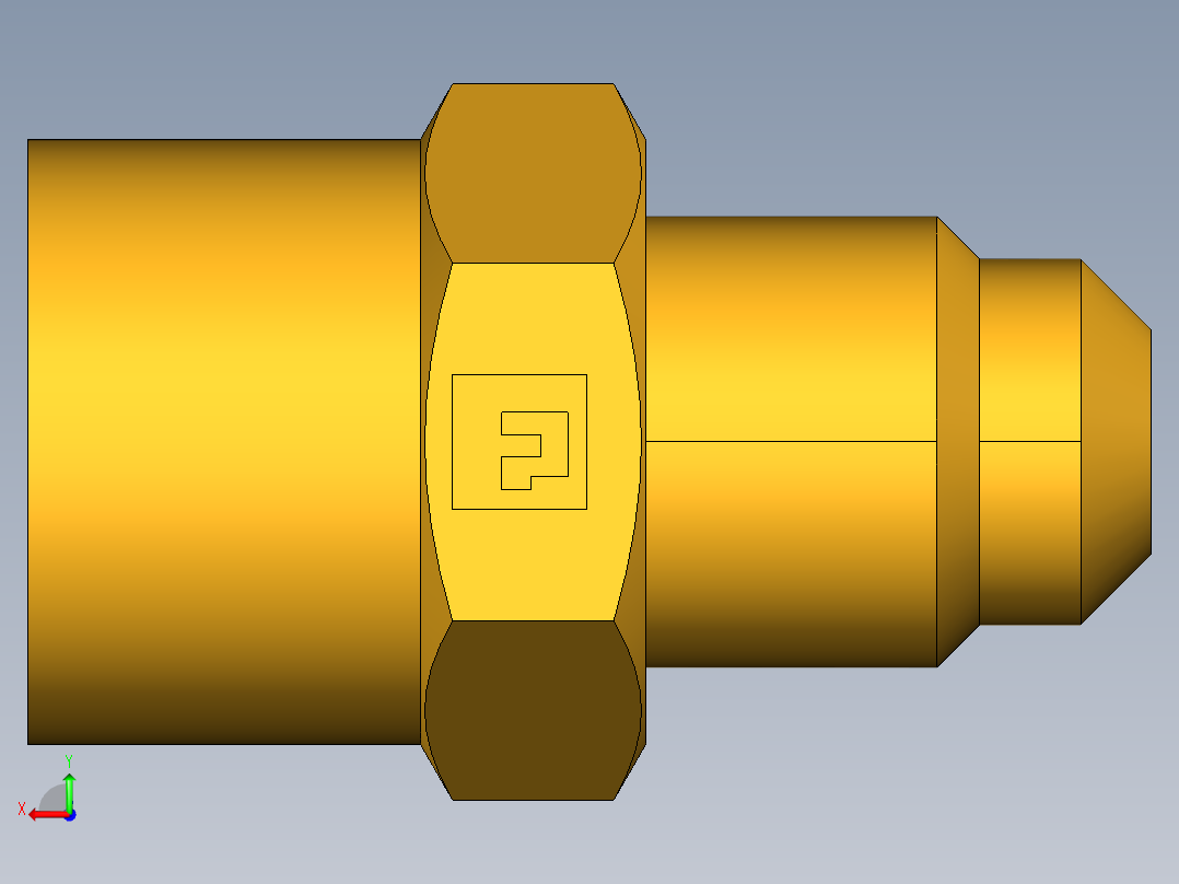 扩口式工业通用硬管接头Female Connector 46F-5-4后视图