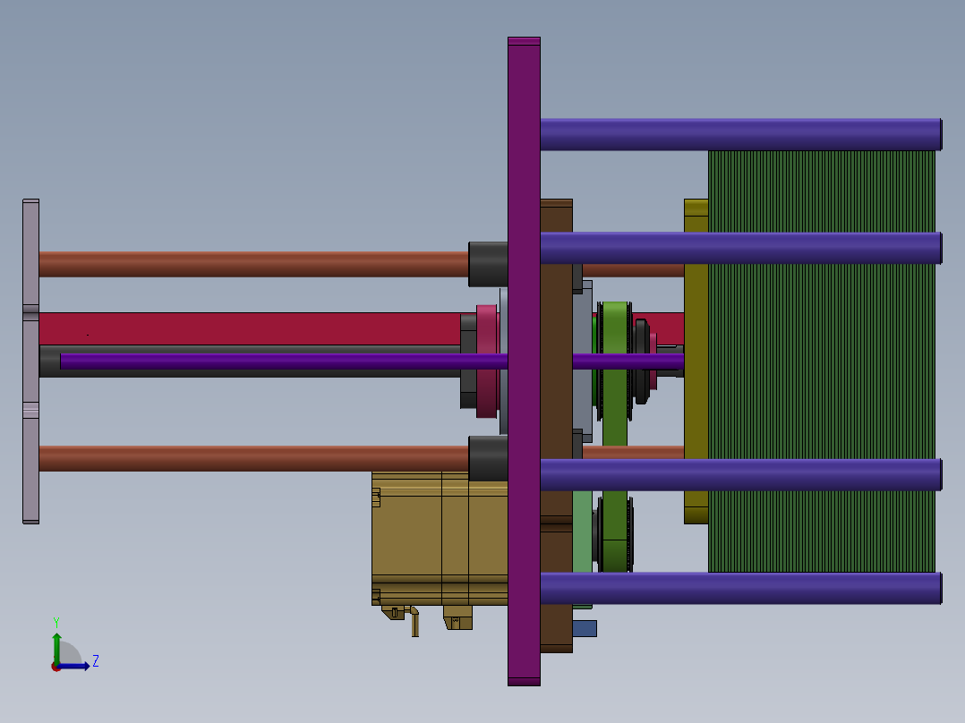 料盘送料机构左视图