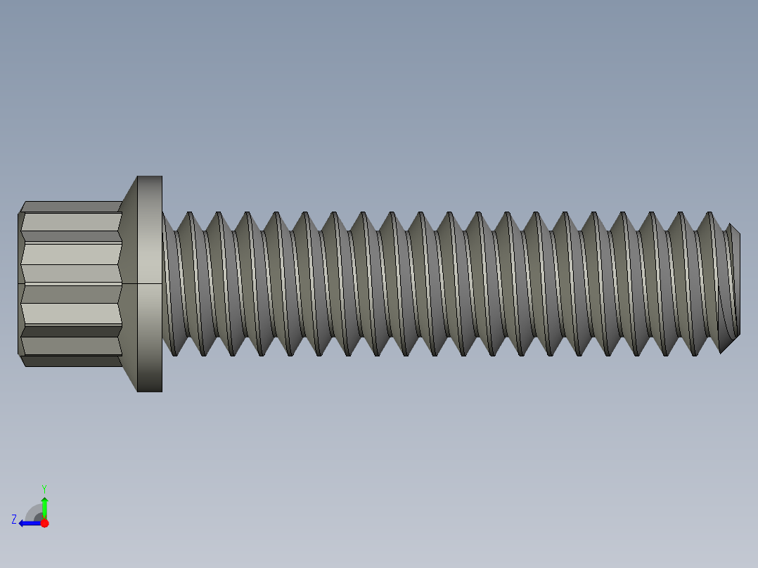 1-4in-20 1long 12-point screws.STEP右视图