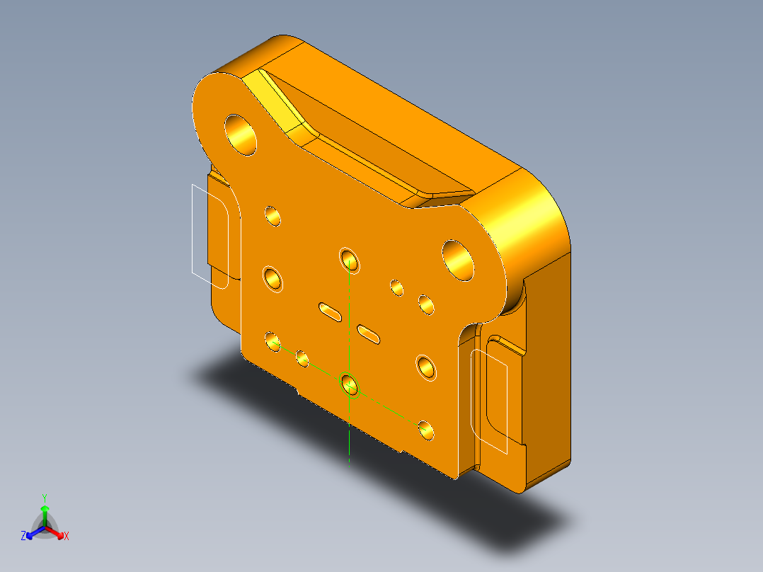 方形垫板冲孔落料复合模（CAD图+UG三维）正等轴测图