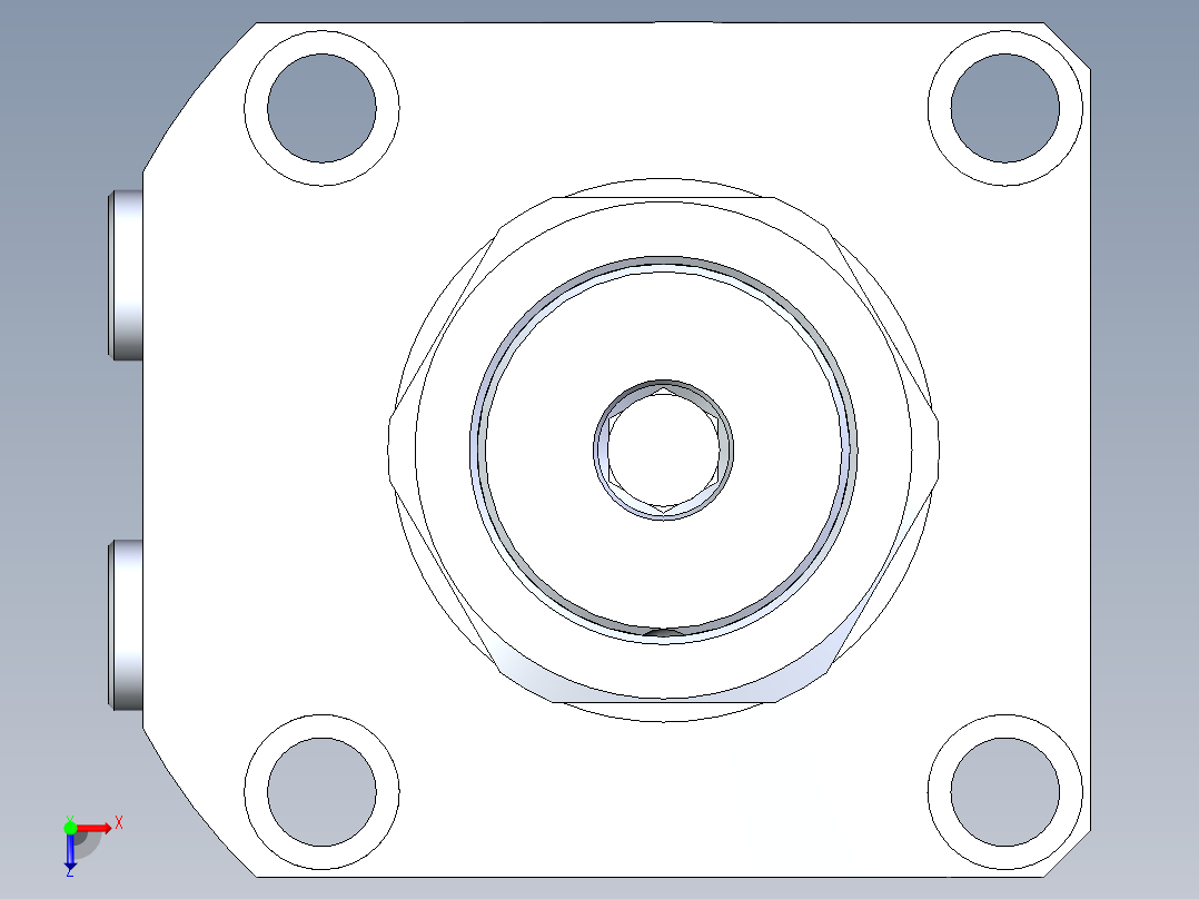 KOSMEKLHA1050-CR-Q25多系列多零件图纸模型俯视图