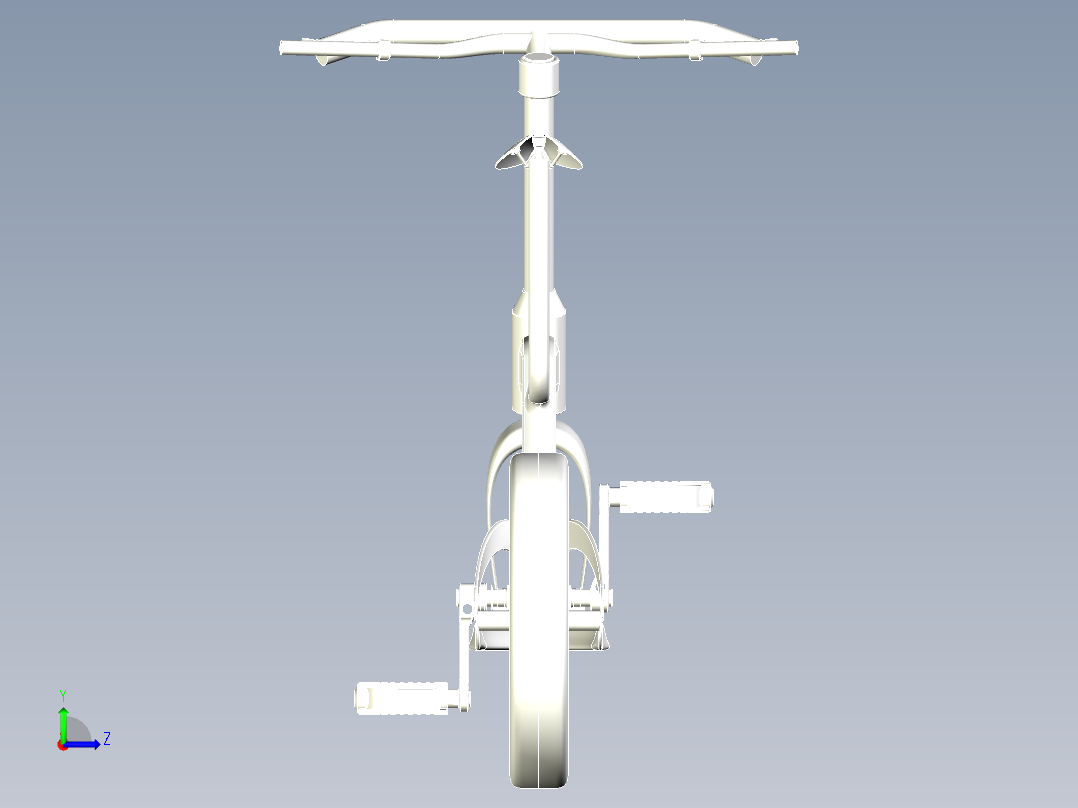 60---自行车x_t三维图纸模型设计图纸左视图