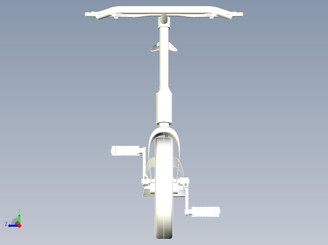 60---自行车x_t三维图纸模型设计图纸右视图