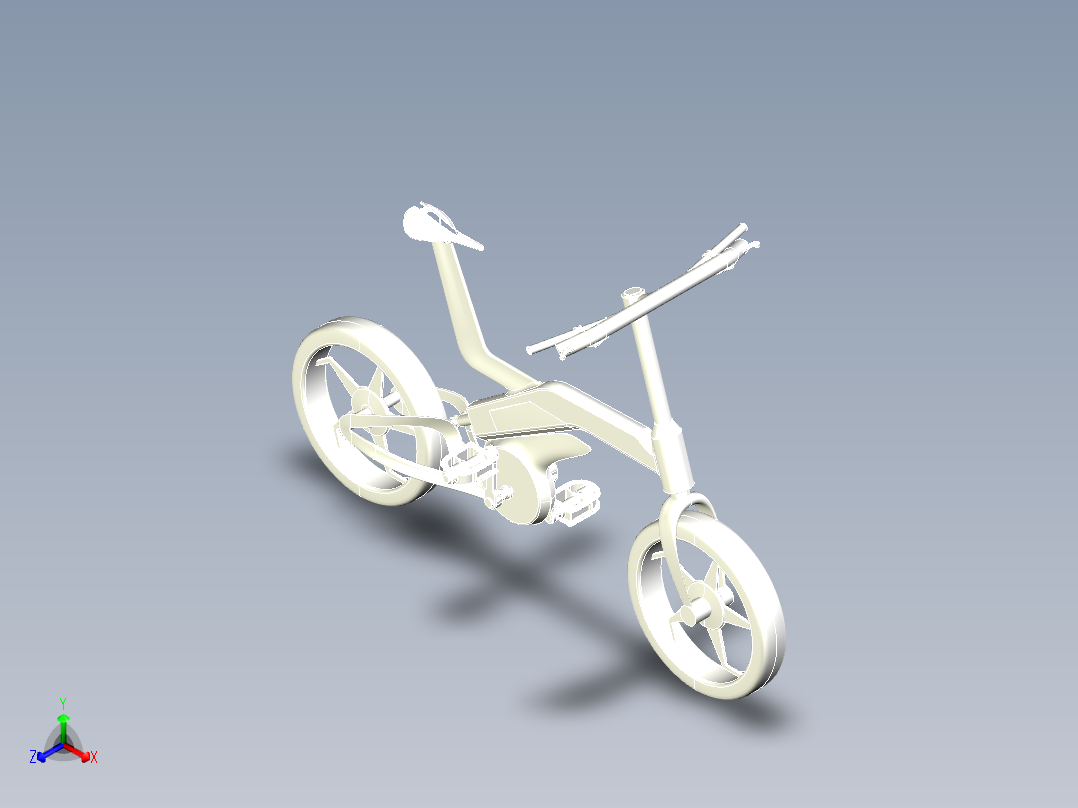 60---自行车x_t三维图纸模型设计图纸正等轴测图