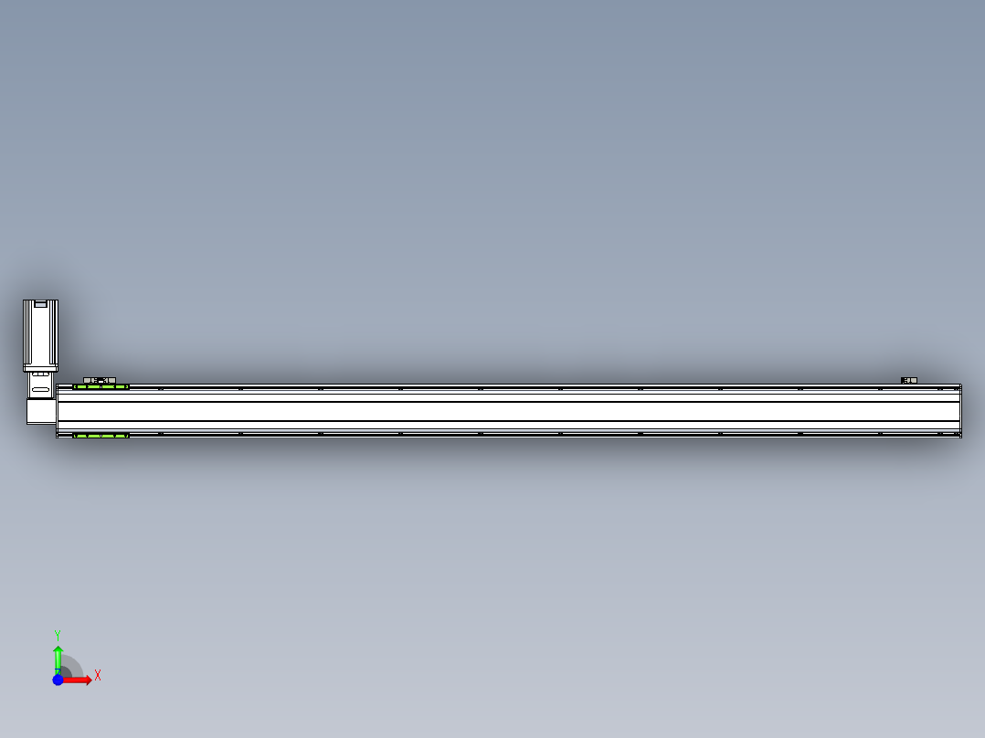 同步带滑台-半封闭B13-L90-S2000-R-Z86-D3前视图