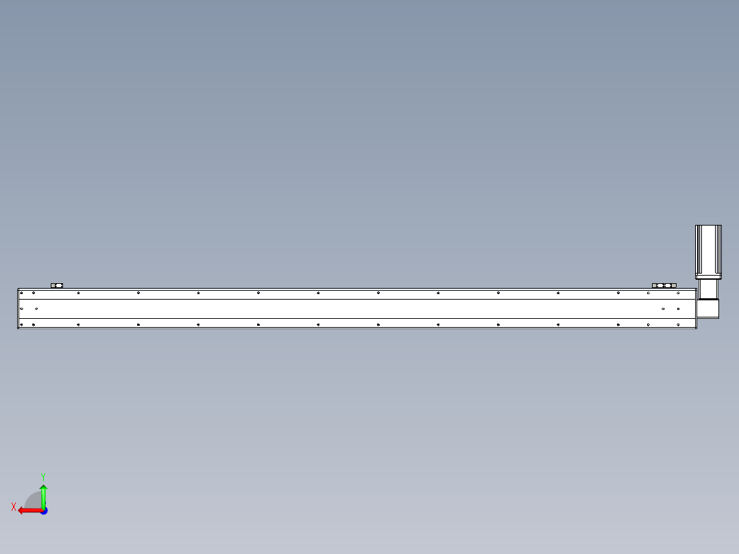 同步带滑台-半封闭B13-L90-S2000-R-Z86-D3后视图