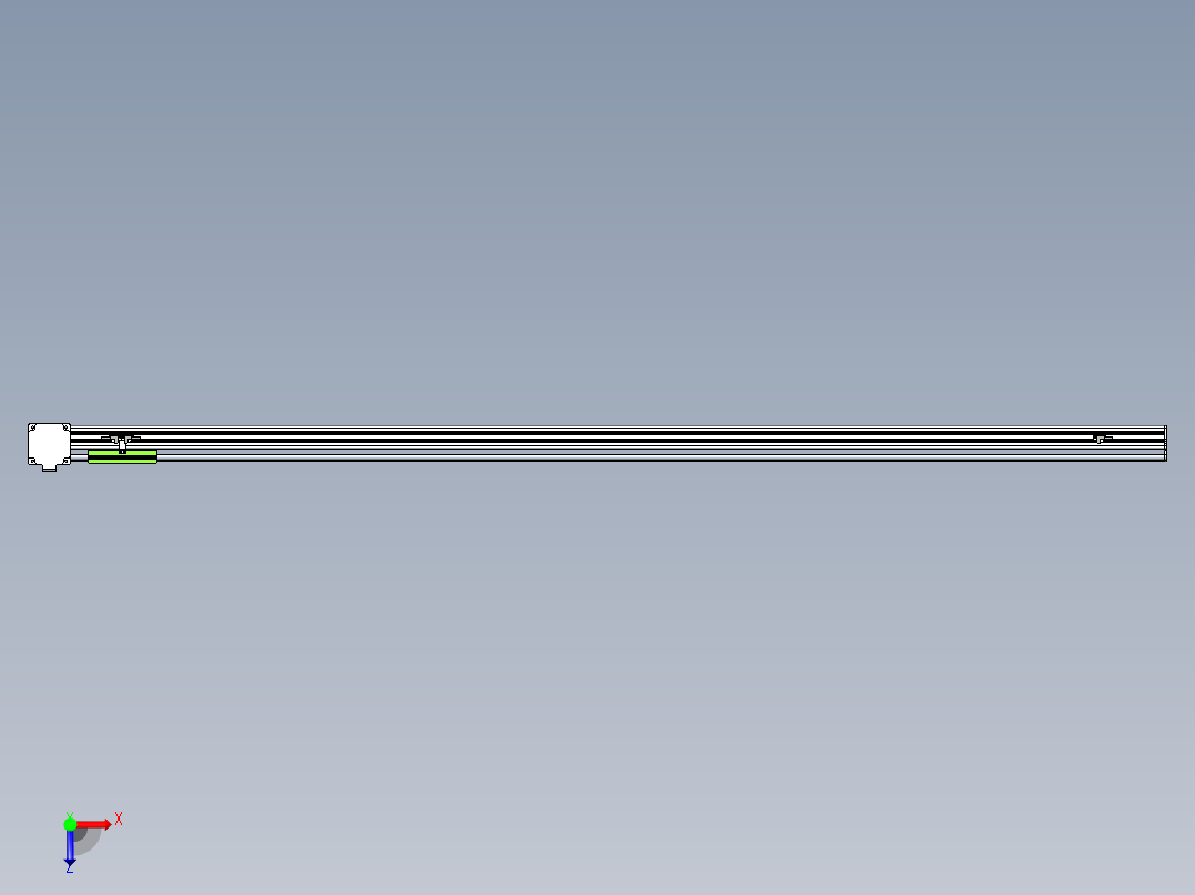 同步带滑台-半封闭B13-L90-S2000-R-Z86-D3俯视图