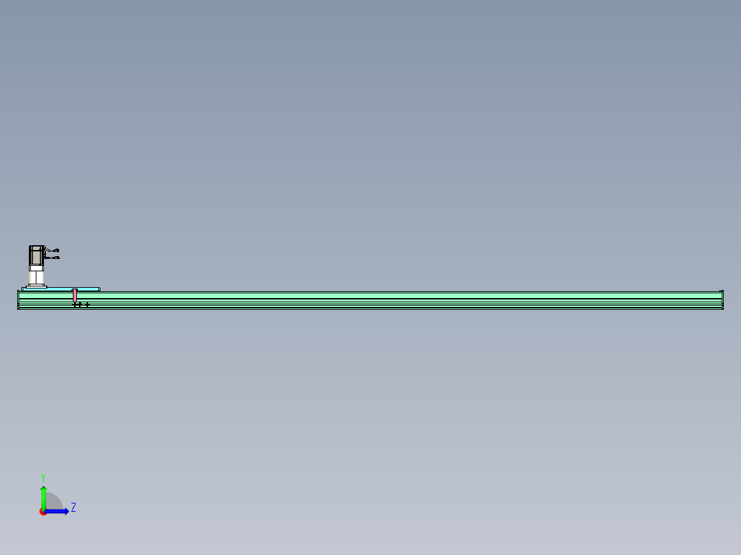 东锦齿条传动DH270G-L167-S3400-BU-减速机+750W左视图