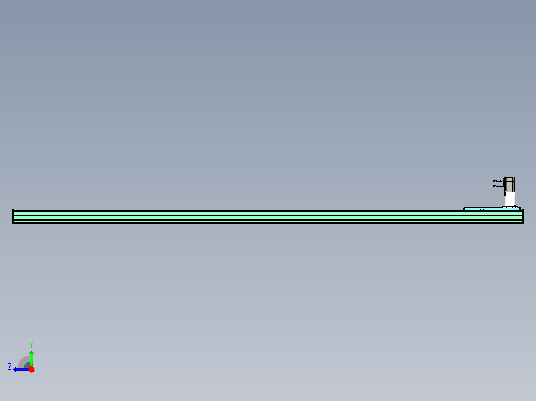 东锦齿条传动DH270G-L167-S3400-BU-减速机+750W右视图