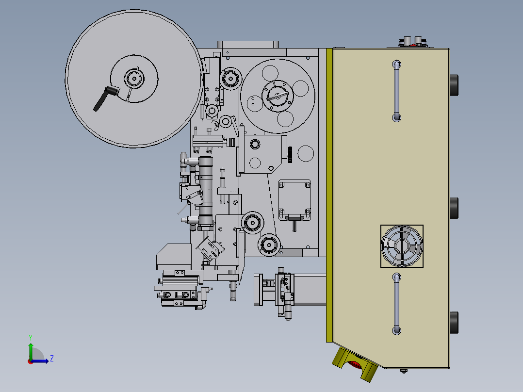 双工位聚酯贴标机sw20左视图