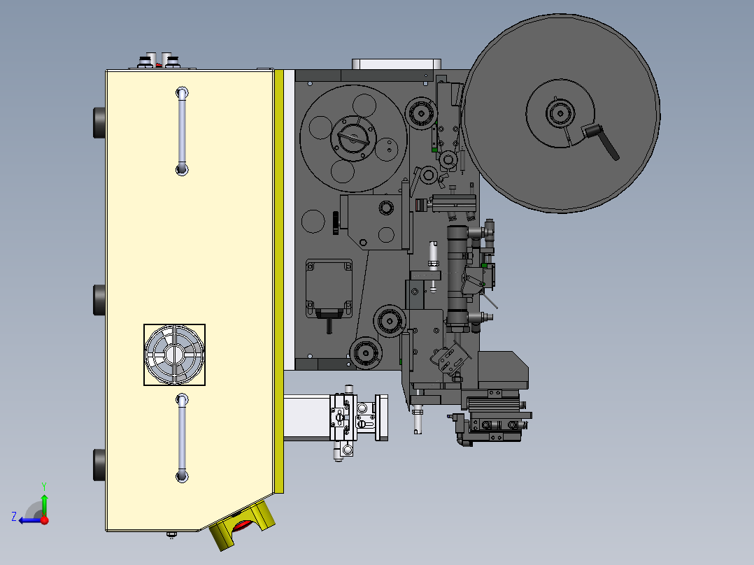 双工位聚酯贴标机sw20右视图