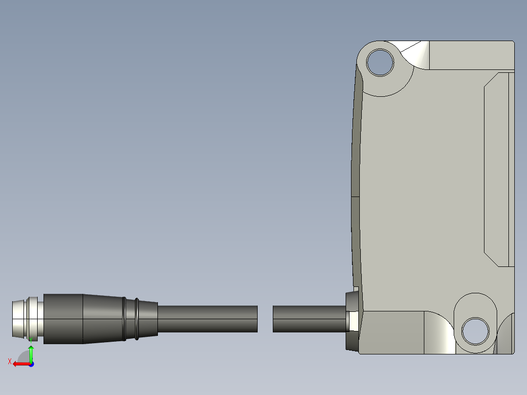 基恩士IG-028_R_kc图纸模型后视图