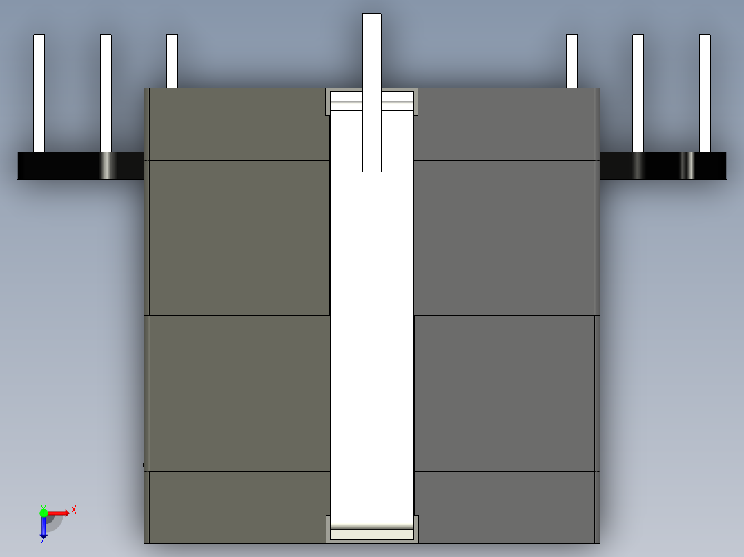 RM12核心和附件线圈架12针俯视图