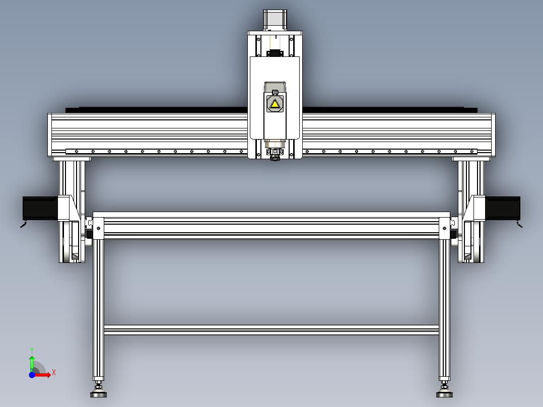 木材铝CNC数控雕刻机前视图