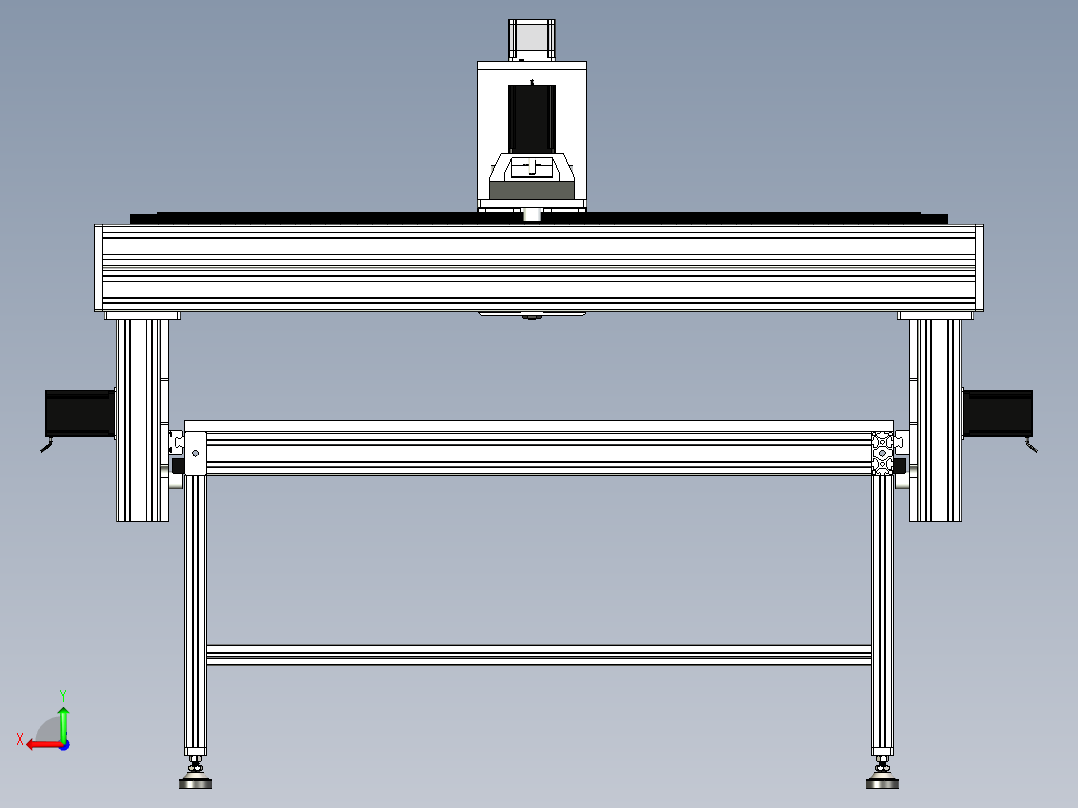 木材铝CNC数控雕刻机后视图