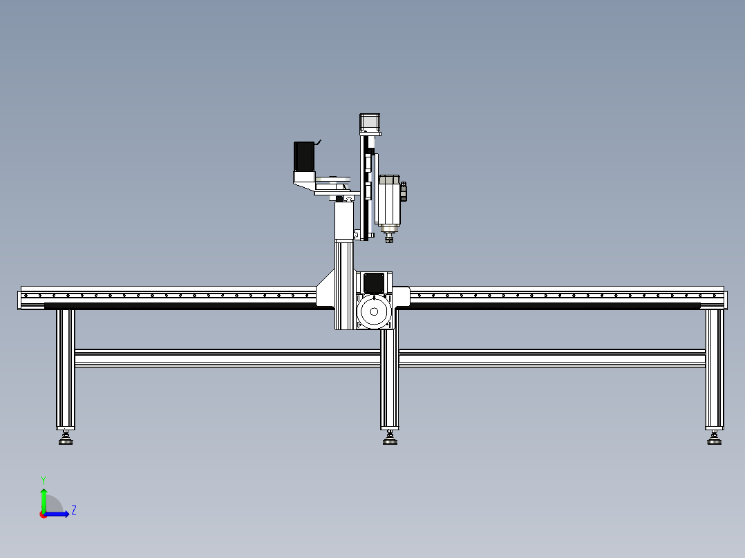 木材铝CNC数控雕刻机左视图
