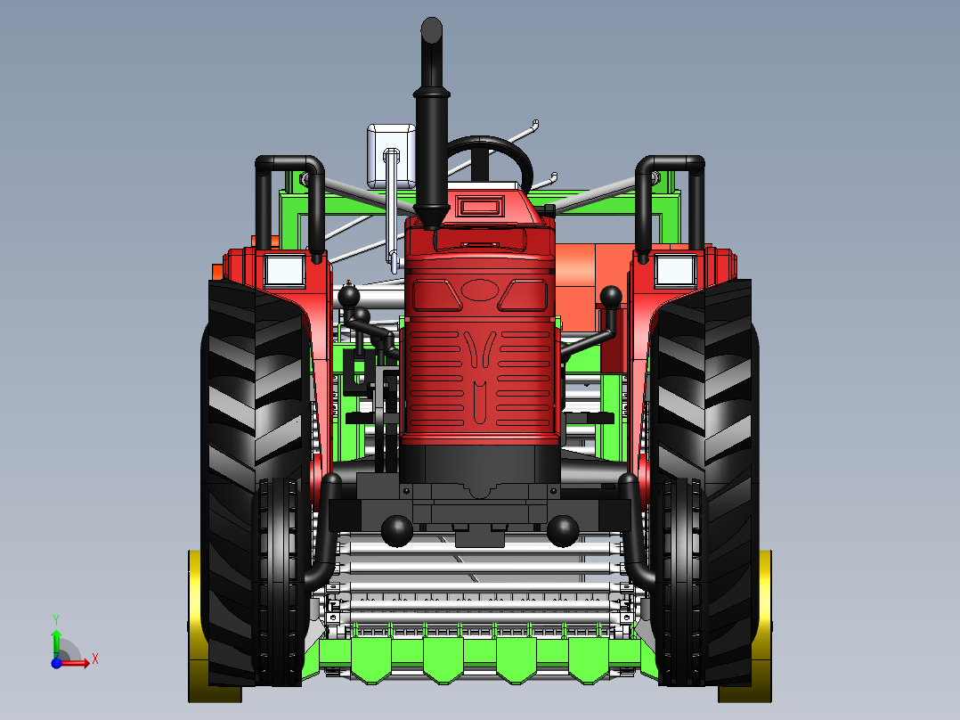 土豆收货机前视图