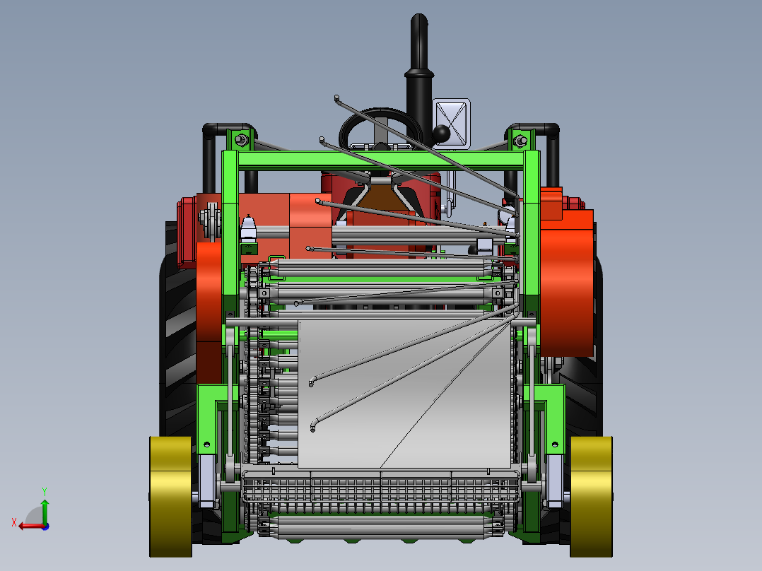 土豆收货机后视图
