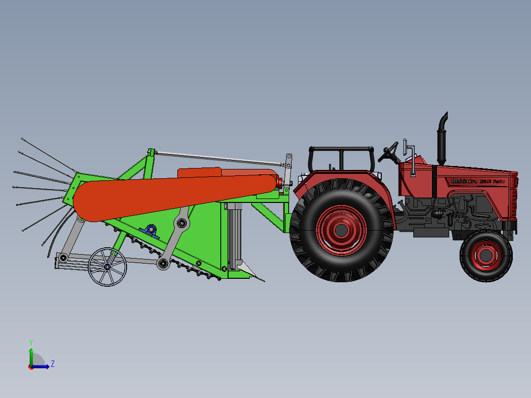 土豆收货机左视图