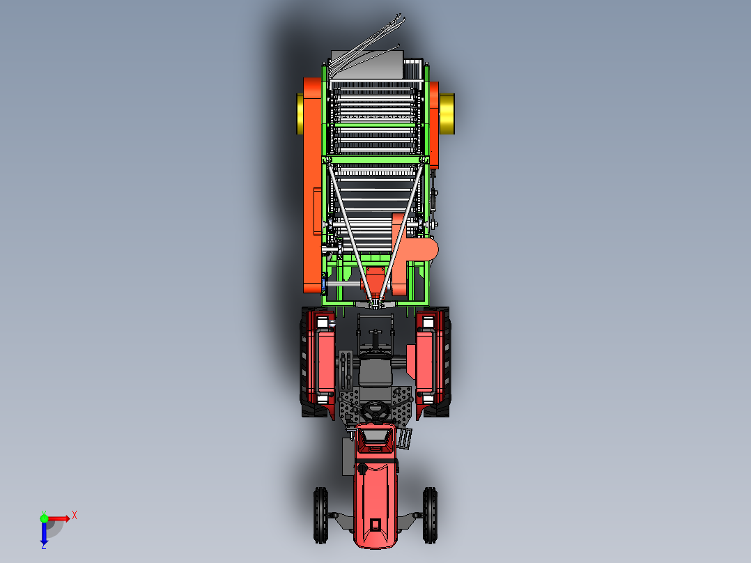 土豆收货机俯视图