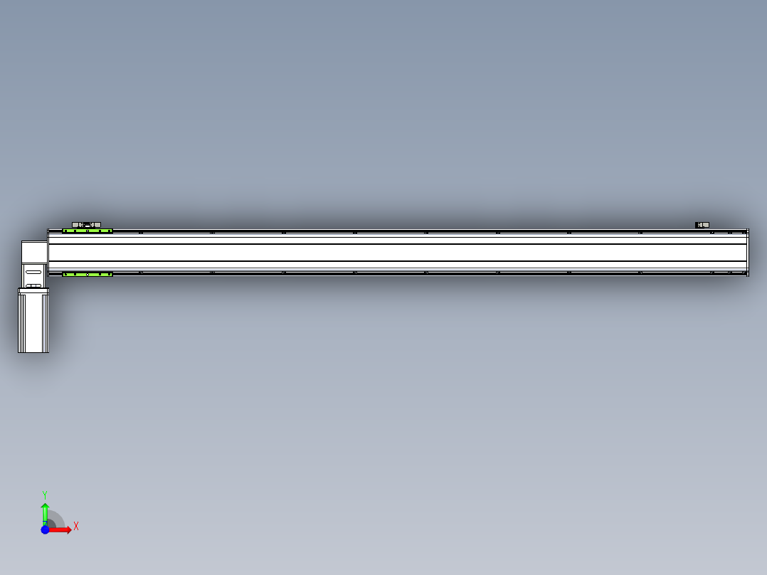 同步带滑台-半封闭B13-L90-S1700-L-Z86-D3前视图