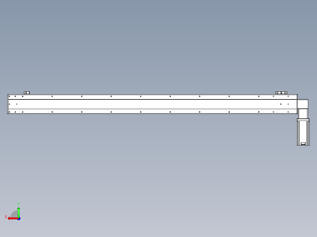 同步带滑台-半封闭B13-L90-S1700-L-Z86-D3后视图