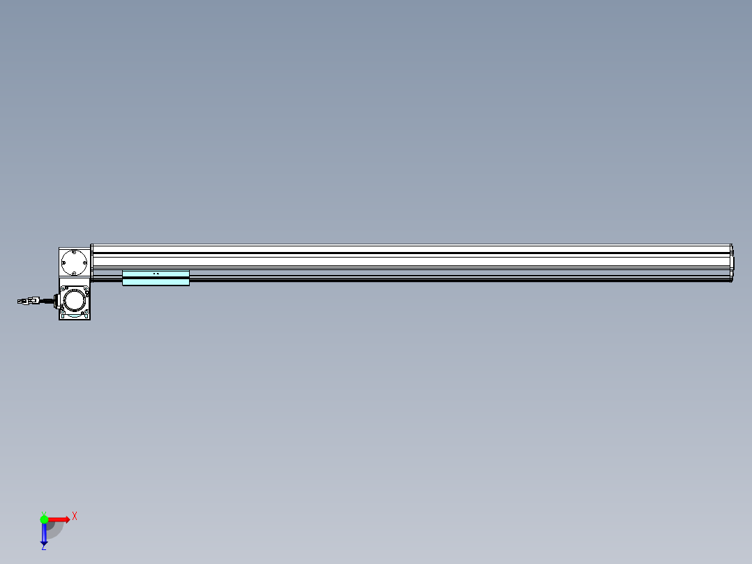 威洛博VBF同步带传动一般环境VBF14-L45-S1050-BLU-ZP40-C3俯视图